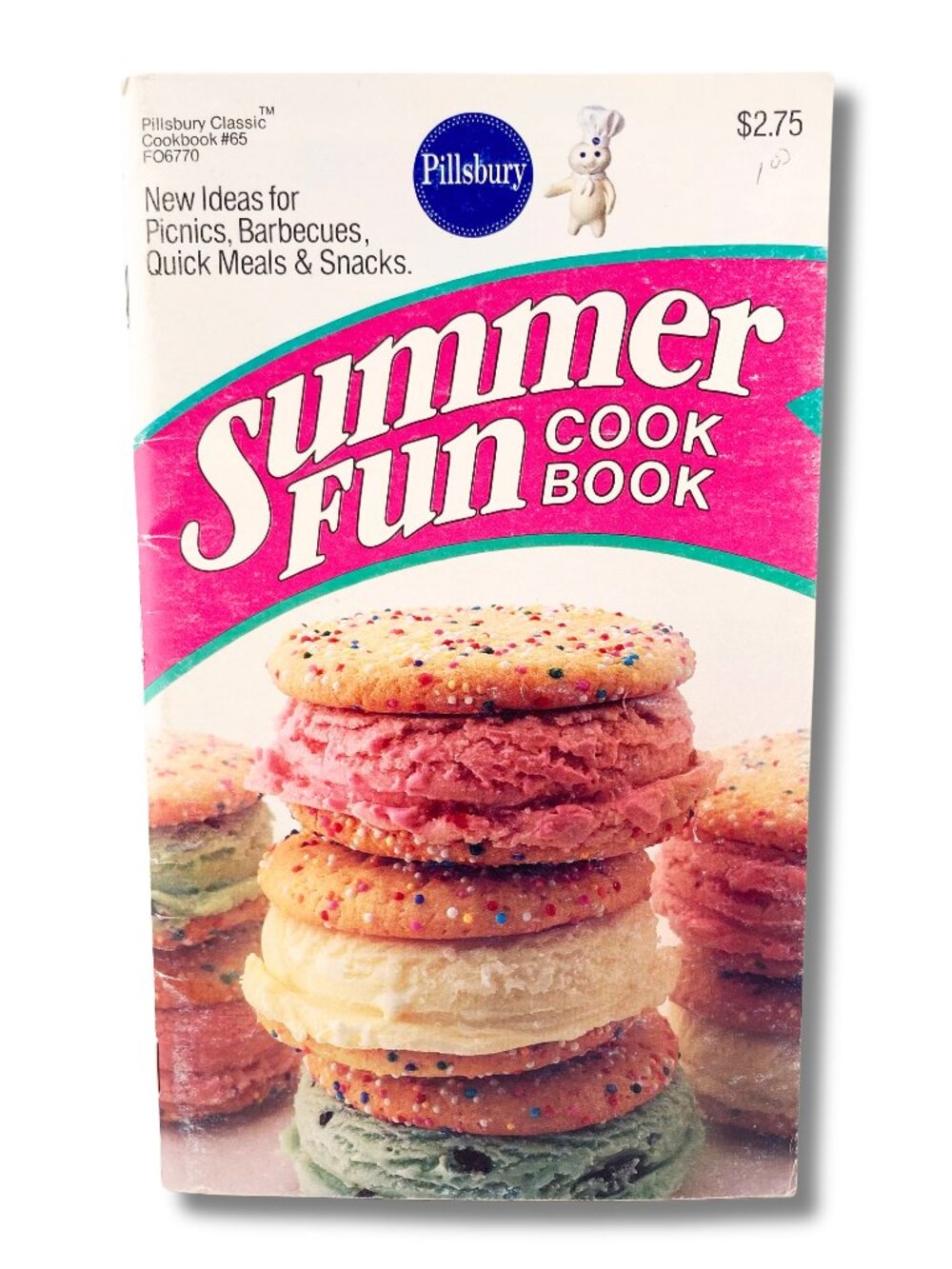 PILLSBURY Vintage Summer Fun recipe booklet ~ 1980s small softcover cookbook
